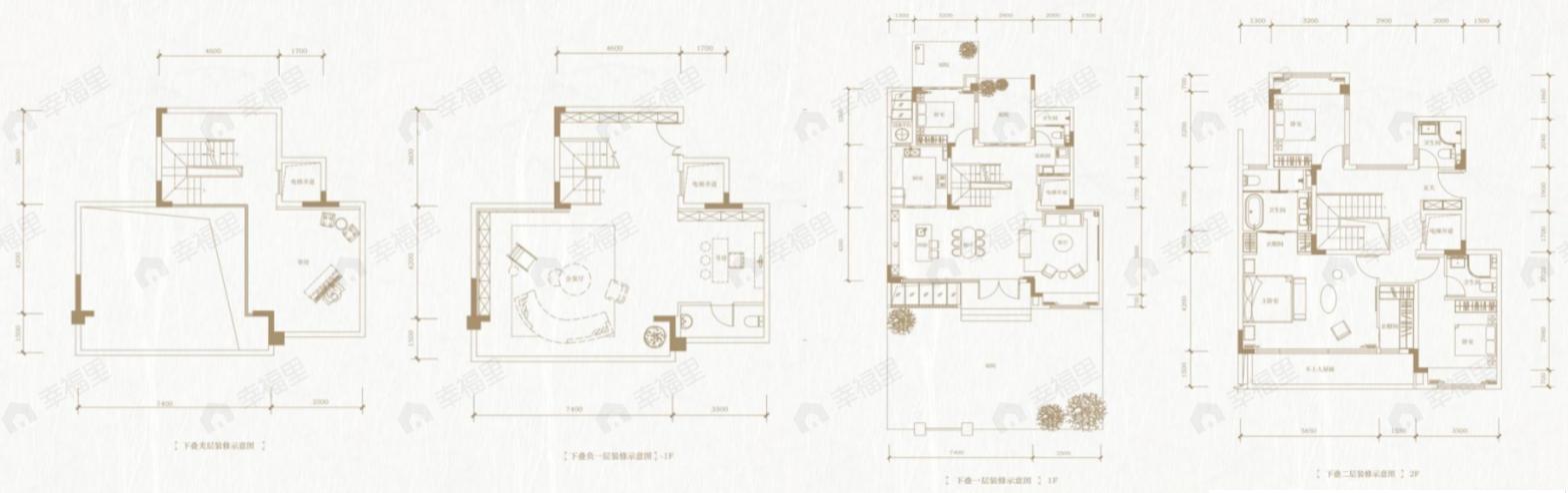 4室3厅5卫建面340平户型图