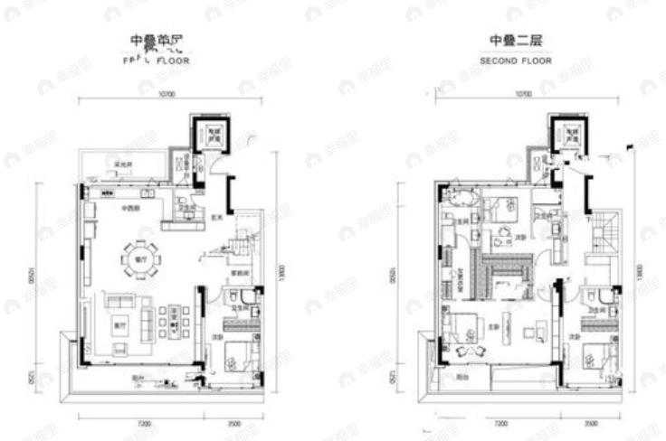 5室2厅5卫建面257平南户型图