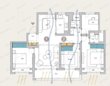 和风雅信花园4室2厅2卫户型图
