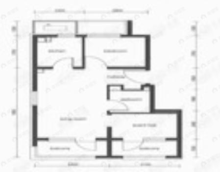 2室2厅1卫建面70平户型图