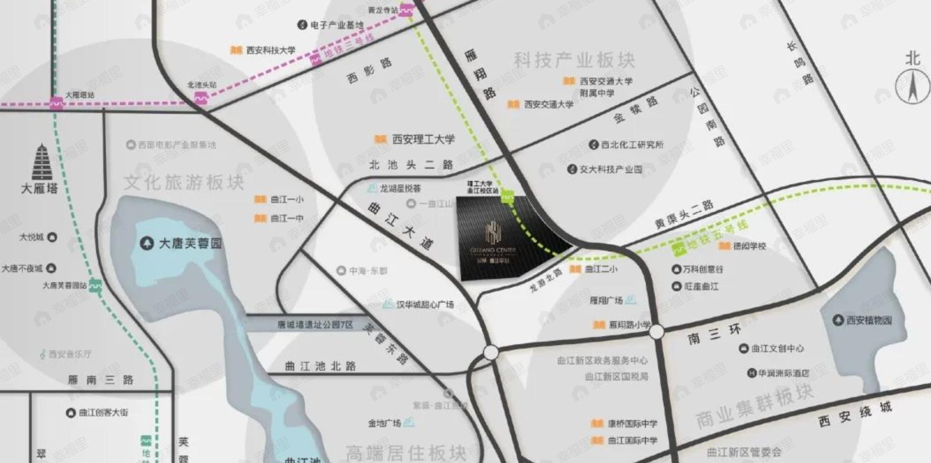 汉华曲江中心效果图