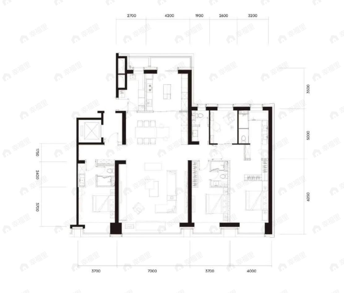 美的君兰江山4室2厅3卫户型图