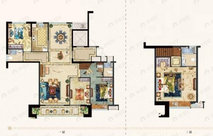 4室2厅3卫建面169平户型图
