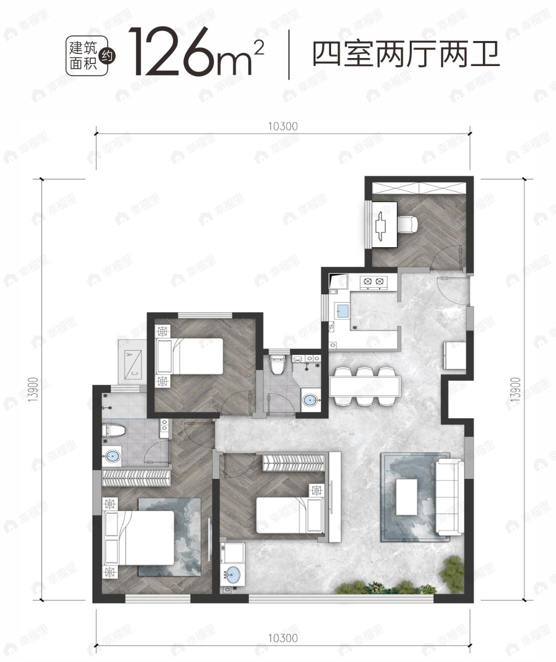 信达·凤熙雲著4室2厅2卫户型图