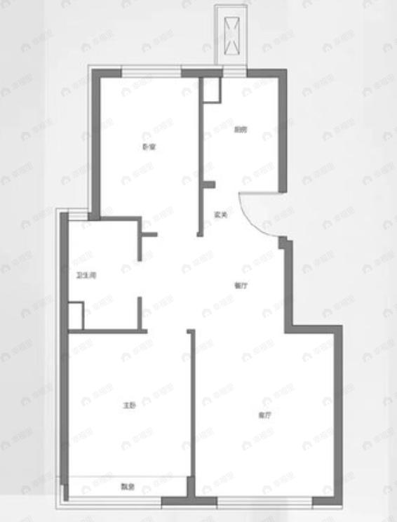 中海富华里2室2厅1卫户型图
