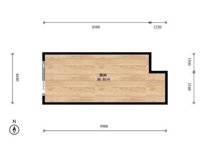 北京恒大御景湾(西区)1室0厅54.34平低楼层/共13层