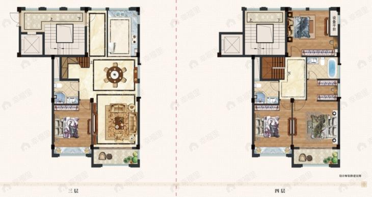 嘉华金麟府4室2厅3卫户型图