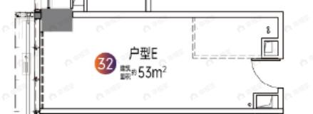 朝阳悦1室1厅1卫户型图