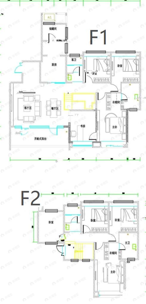 众邦长安郡8室2厅4卫户型图