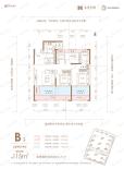3室2厅2卫建面115m²北|南户型图