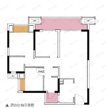3室2厅2卫建面88平户型图