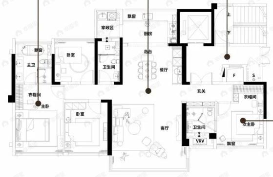 北投隐山4室2厅3卫户型图
