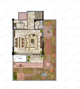 3室5厅4卫建面141m²南户型图