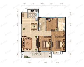 交投明珠府3室2厅2卫户型图