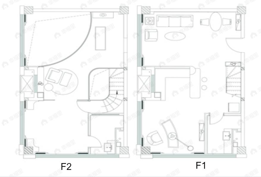 3室2厅2卫建面82平户型图