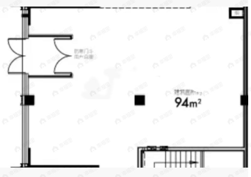 1室1厅建面94平东|西户型图