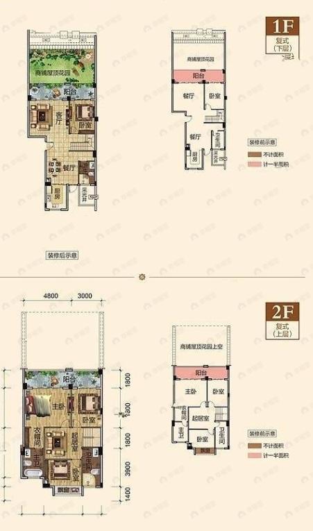 4室2厅3卫建面189平北户型图