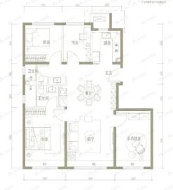 梧桐星宸4室2厅2卫户型图