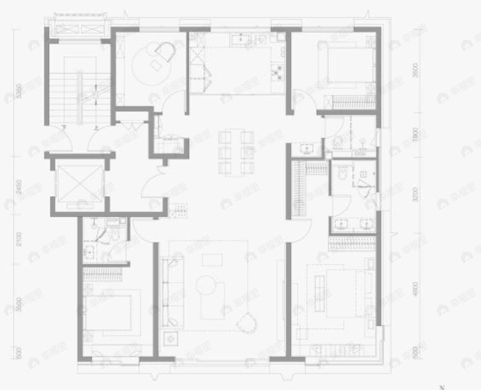 香山樾4室2厅3卫户型图