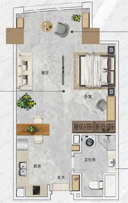 友谊天壤1室1卫户型图