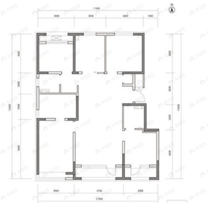 京投发展·森与天成4室2厅3卫户型图