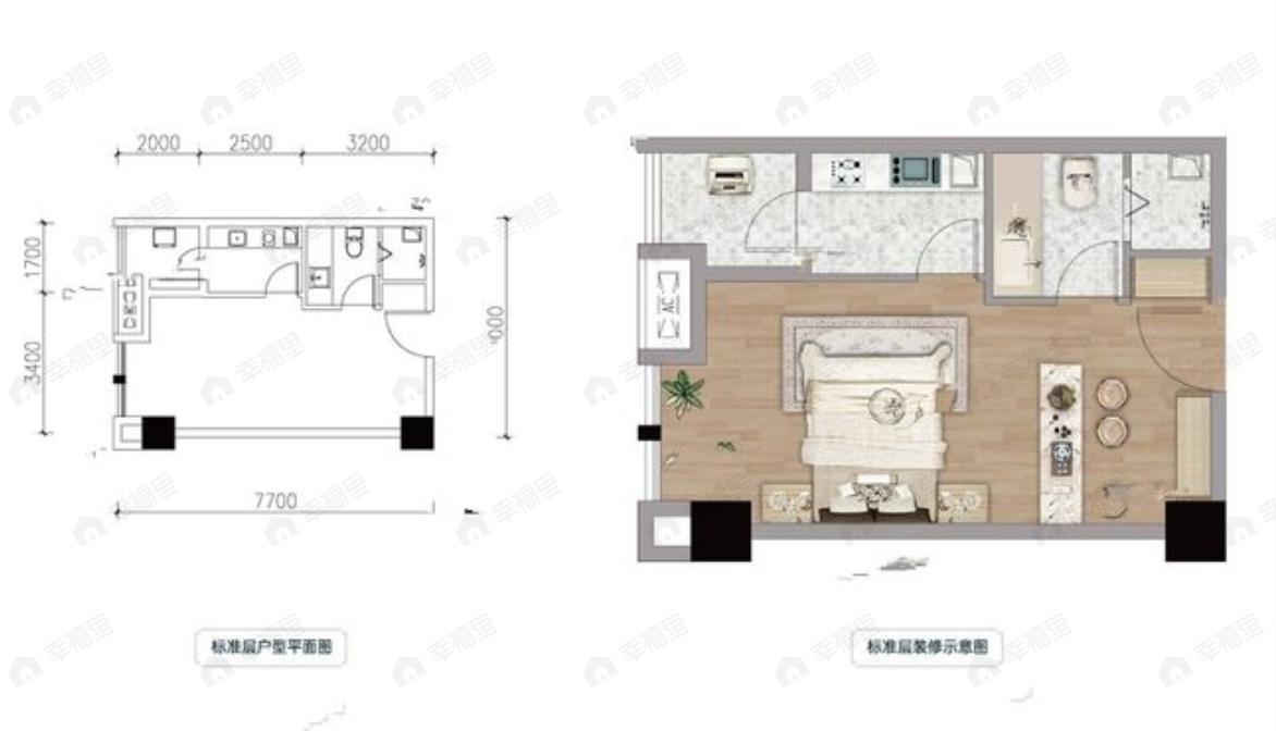 高科雲汀1室1卫户型图