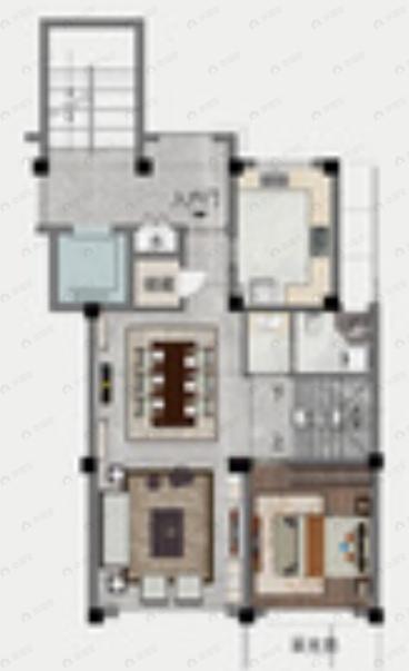 4室2厅3卫建面186平户型图