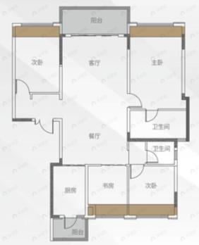中南樾府4室2厅3卫户型图