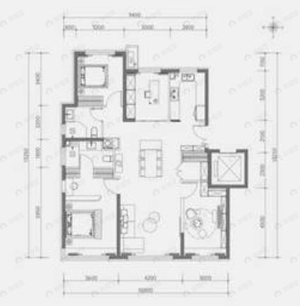 4室2厅2卫建面147平户型图