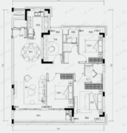 绿城留香园4室2厅2卫户型图