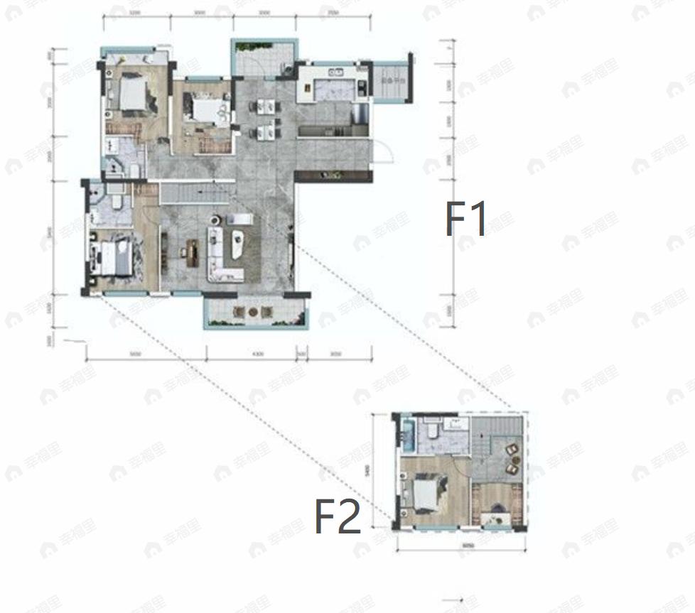 4室2厅3卫建面151平户型图