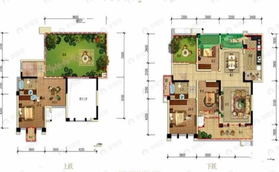 4室3厅2卫建面165平东南户型图