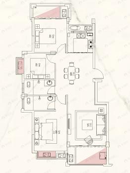 翰林府3室2厅2卫户型图