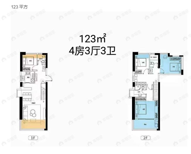 IOI棕榈国际住区4室3厅3卫户型图