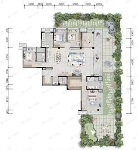 重庆西岸5室2厅3卫户型图
