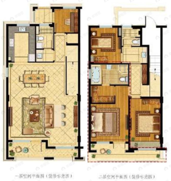 4室2厅3卫建面125平户型图