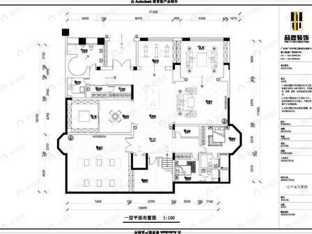 5室3厅7卫建面517平东|南|北户型图