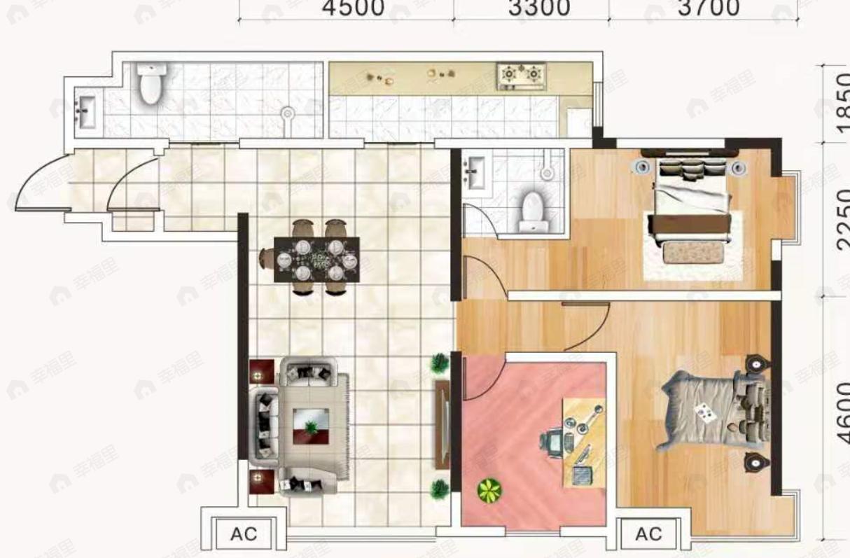 元盛祥府3室2厅2卫户型图