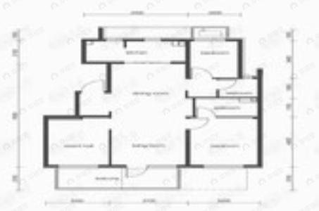 3室2厅2卫建面124平户型图