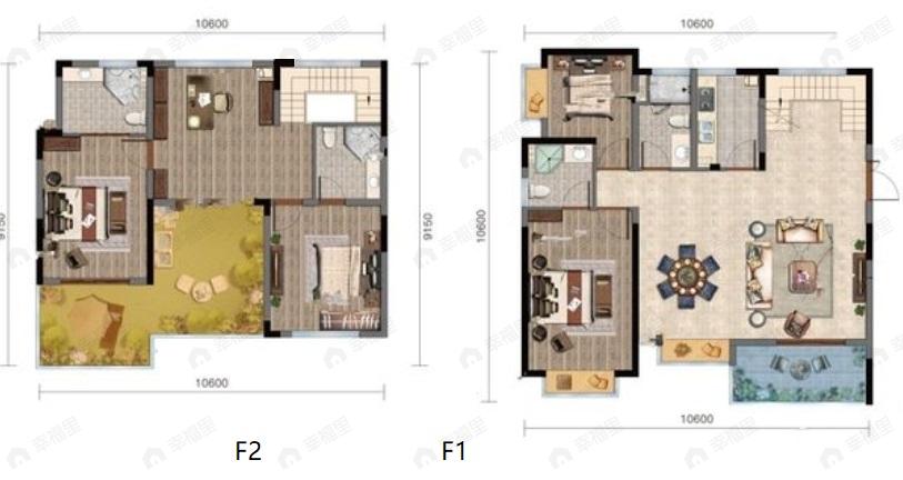 金科泰玺云麓書苑3室2厅2卫户型图