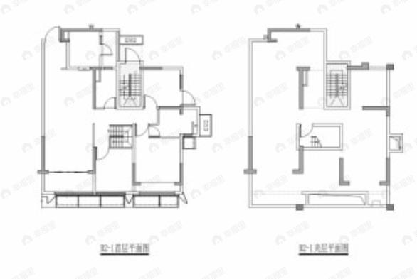 3室2厅2卫建面254m²南户型图
