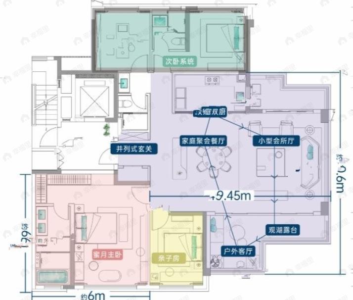 4室2厅2卫建面178平户型图