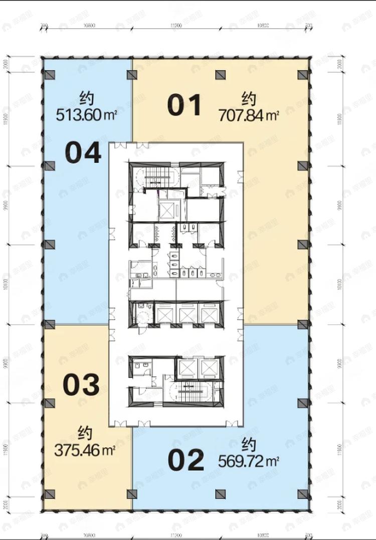 1室1厅建面2167平南|北户型图