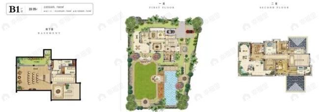 4室3厅4卫建面621m²南户型图