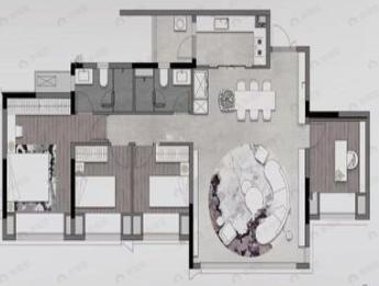 龙湖江山颂4室2厅2卫户型图