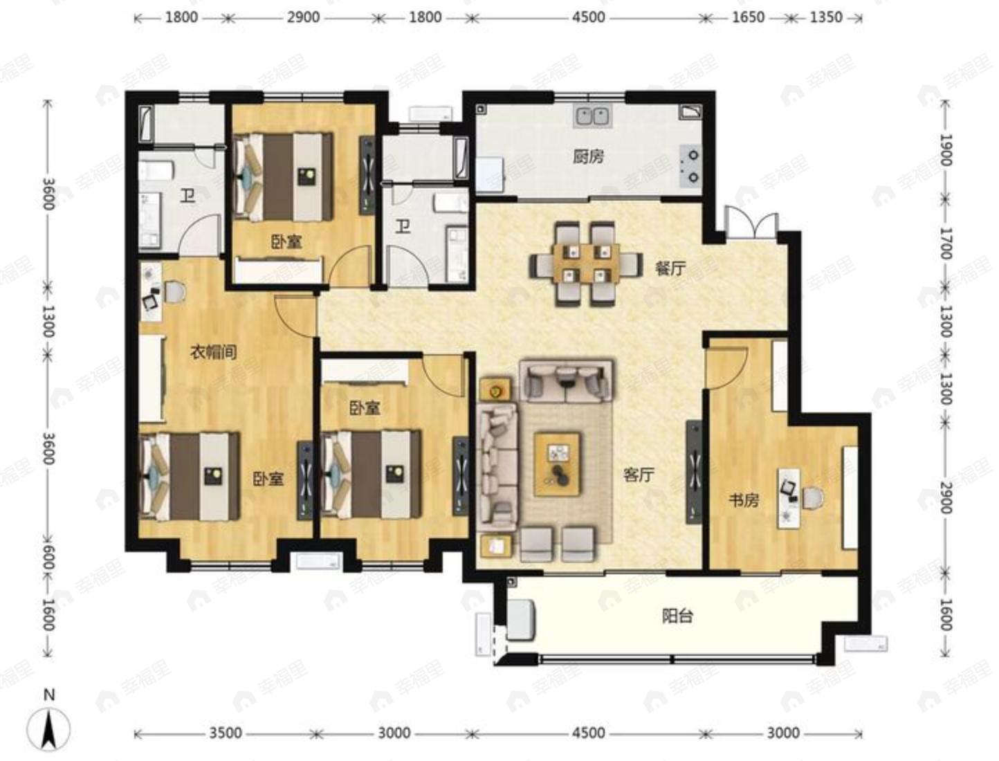国樾府4室2厅2卫户型图