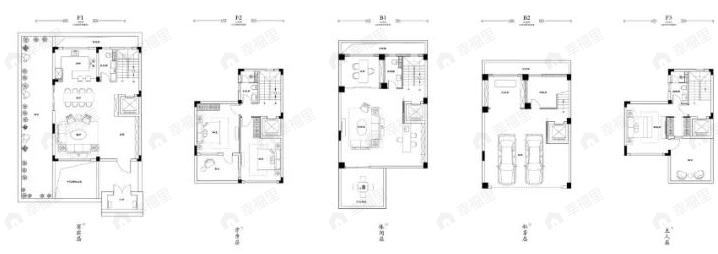 4室3厅4卫建面157平户型图