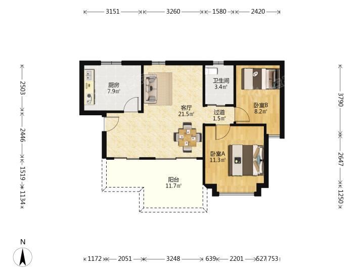 整租·祈福新村(湖景居)