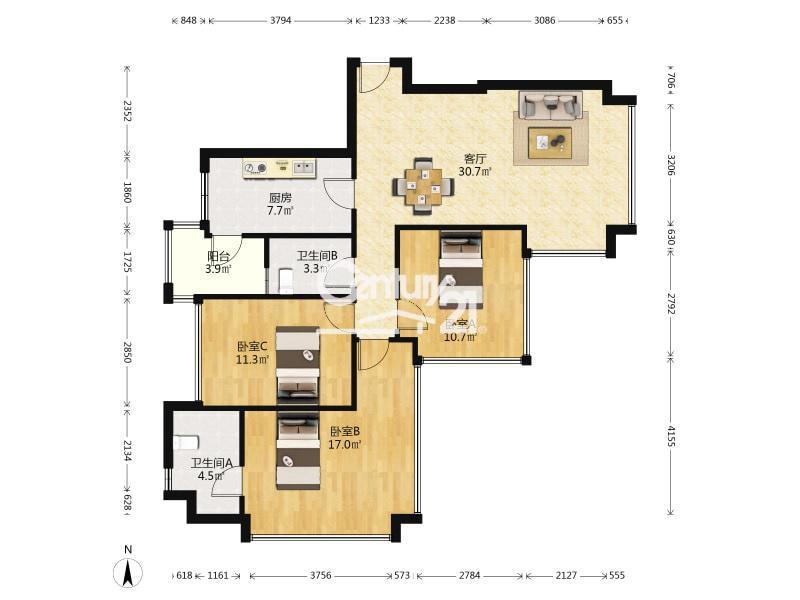 整租·湖畔天下(一期)