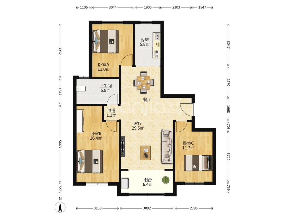 整租·南湖尚城